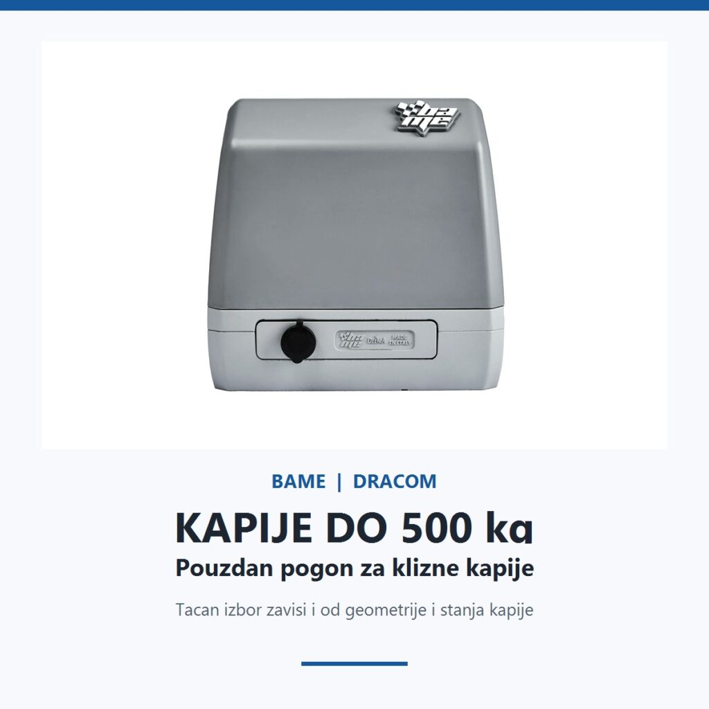 BAME FURY 24V motor za klizne kapije do 500 kg
