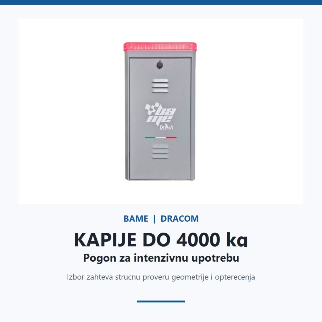 BAME GRIZZLY 4 za kapije do 4000 kg