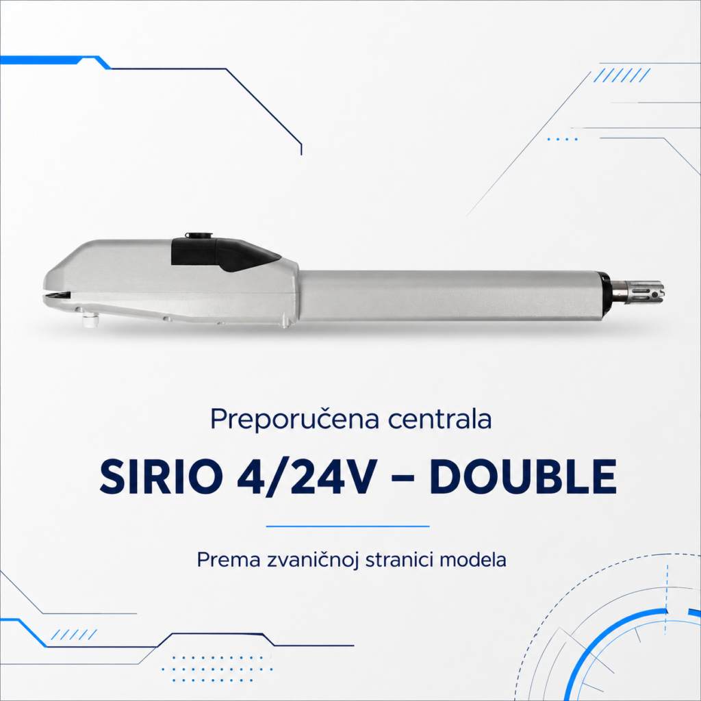 BAME KUDU-S 24V preporučena centrala SIRIO 4/24V DOUBLE