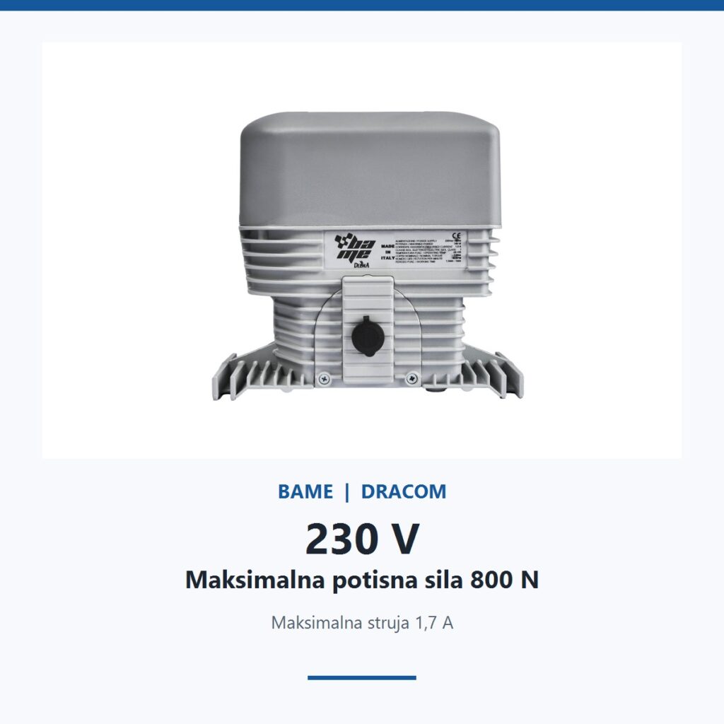 BAME ROY 12 EASY pogon 230 V i 800 N