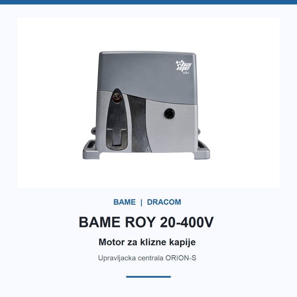BAME ROY 20-400V industrijski motor za kliznu kapiju