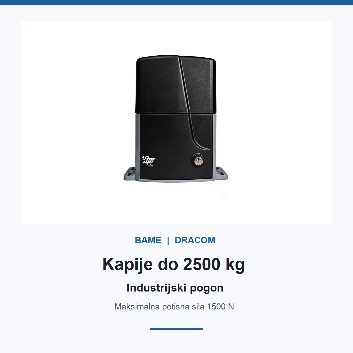 BAME ROY 2500 motor za kapiju do 2500 kg