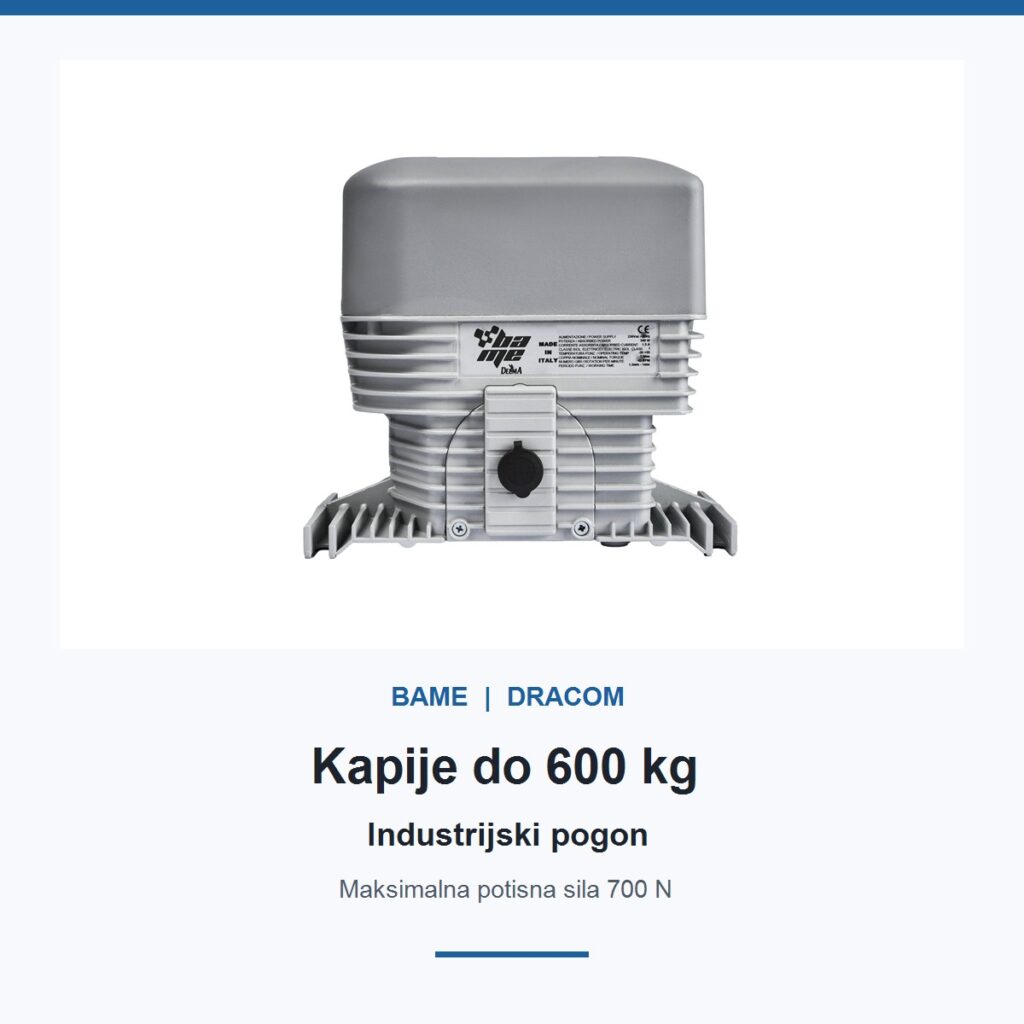 BAME ROY 6 motor za kapiju do 600 kg