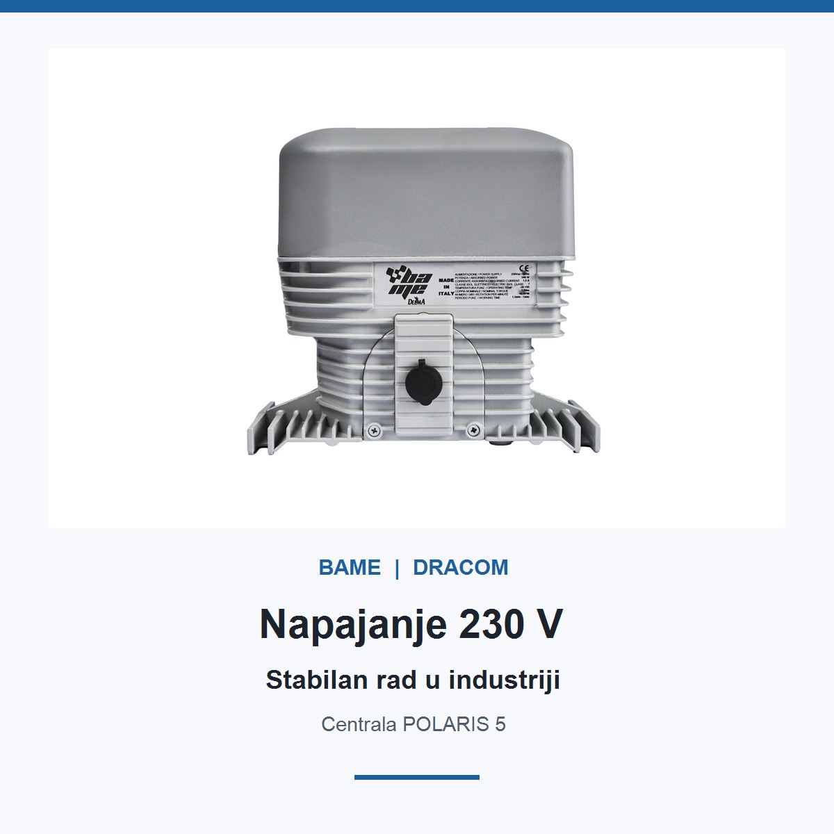 BAME ROY 6 pogon 230 V