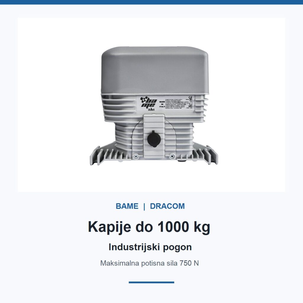 BAME ROY 9 motor za kapiju do 1000 kg