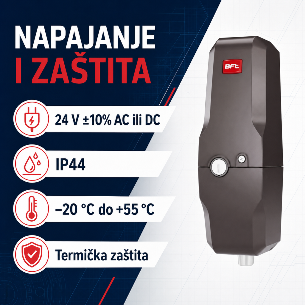 BFT EBP BT A 24V IP44 termička zaštita radna temperatura