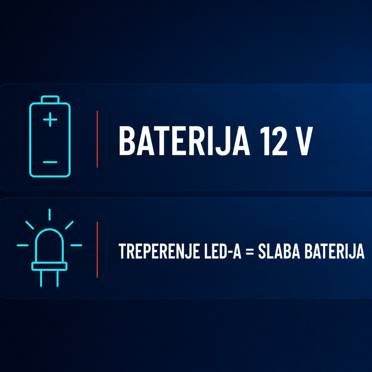 BFT MIME PAD tehnička grafika – baterija 12 V i LED signal slabe baterije