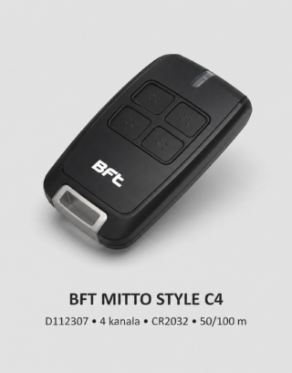 BFT MITTO STYLE C4 crni daljinski upravljač sa četiri kanala