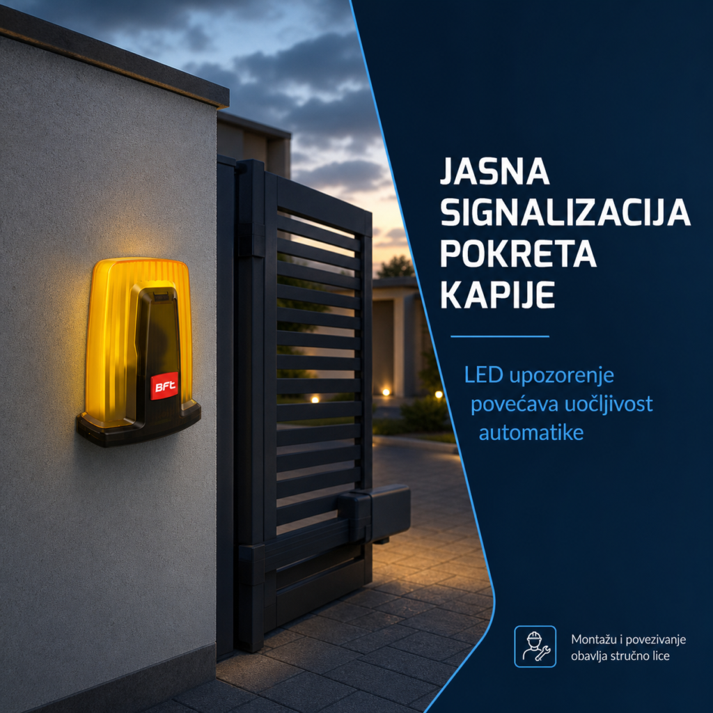 BFT RADIUS LED BT A R1 montirana signalna lampa uz kapiju