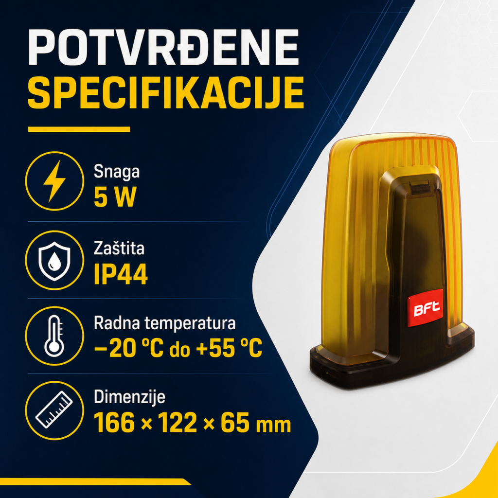 BFT RADIUS LED BT A R1 5 W IP44 dimenzije