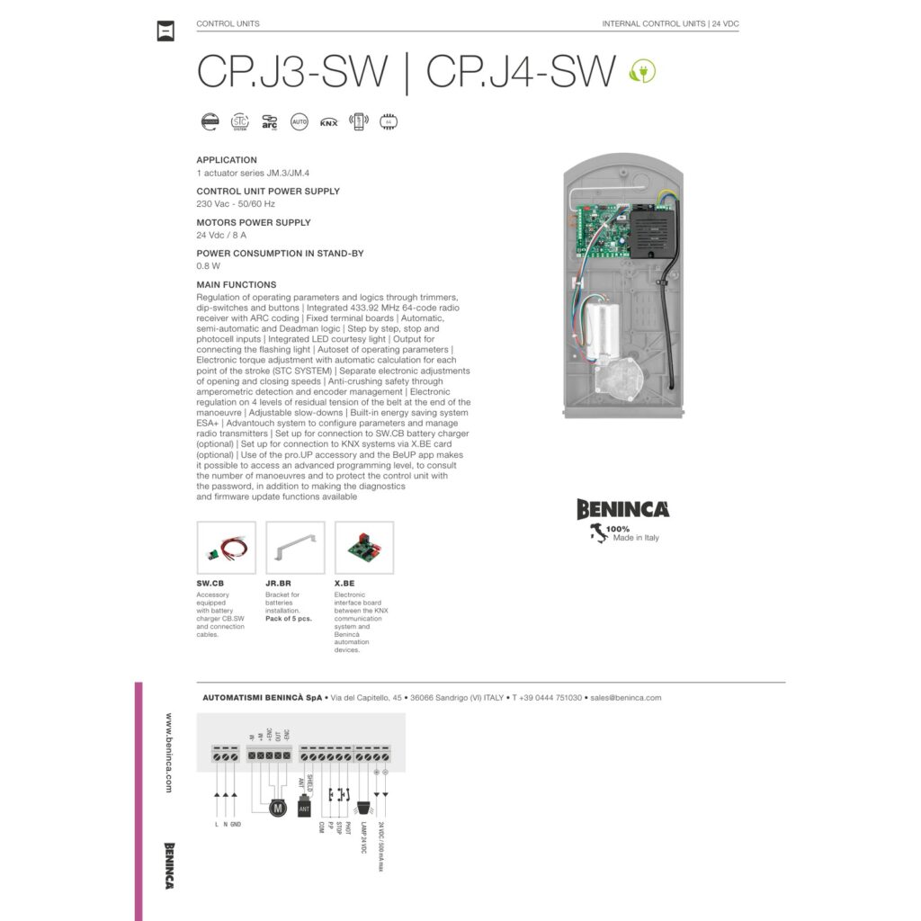 Beninca CP.J3-SW Komandne centrale — prikaz 6