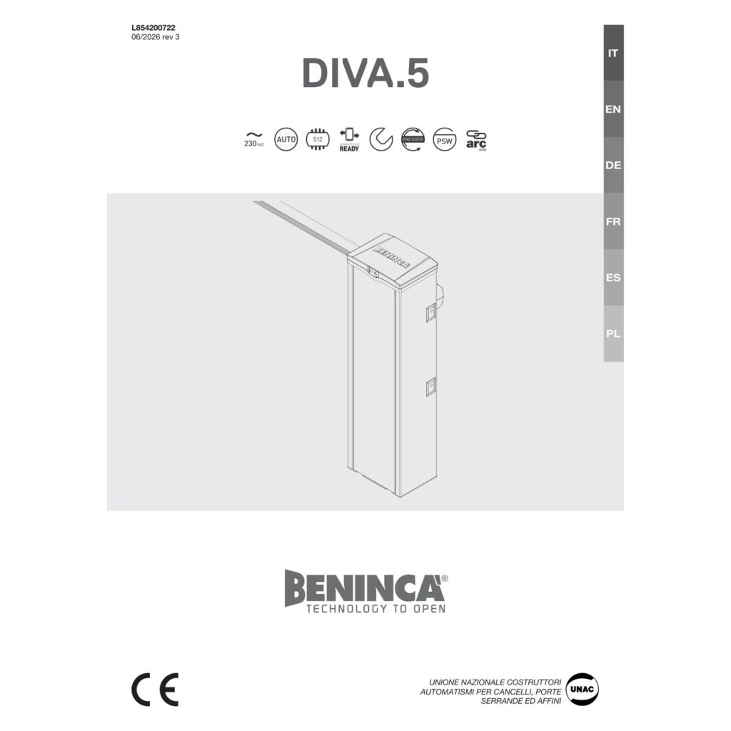 Beninca DIVA.5 — automatska parking rampa