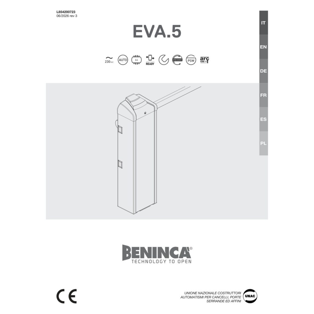Beninca EVA.5 — automatska parking rampa