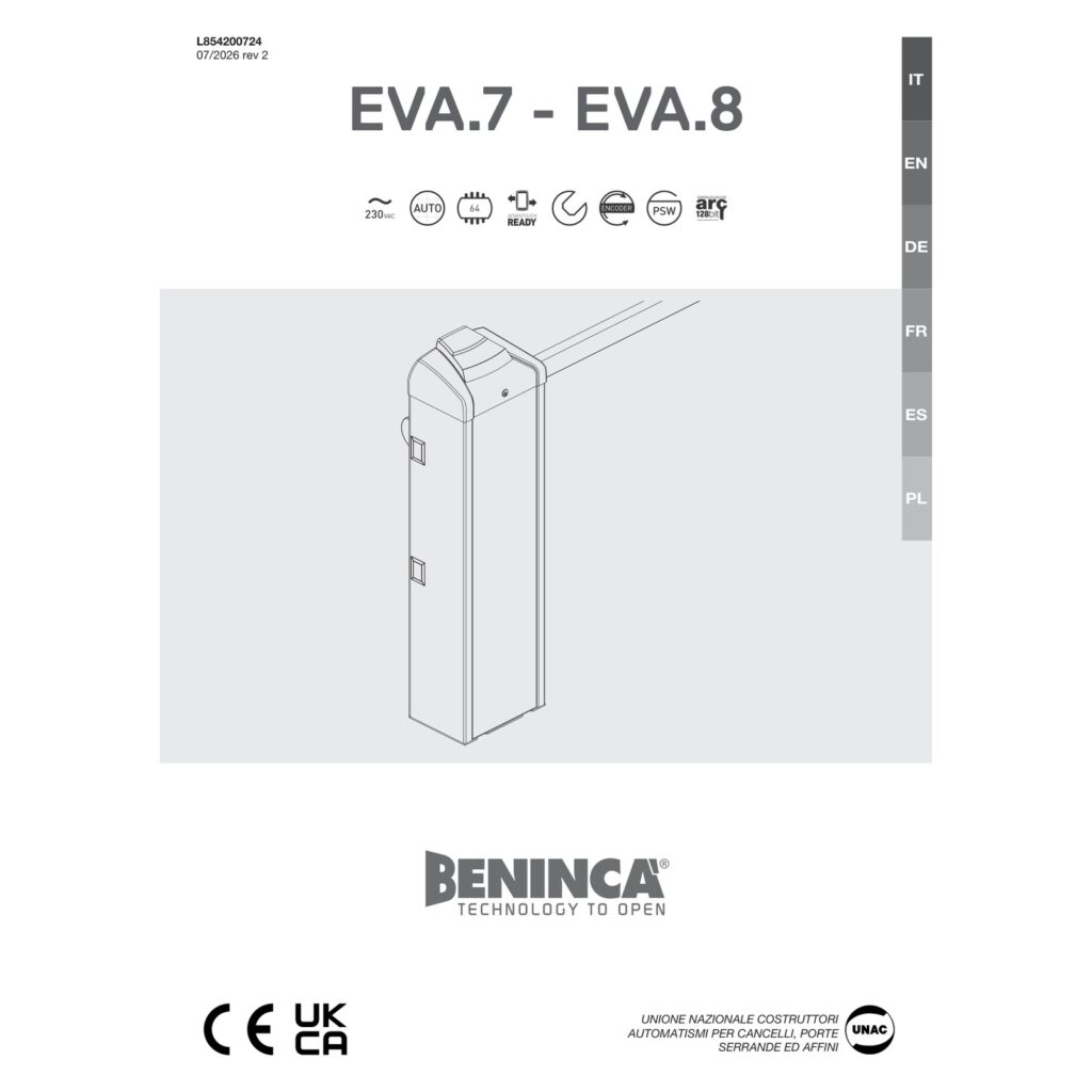 Beninca EVA.7 — automatska parking rampa