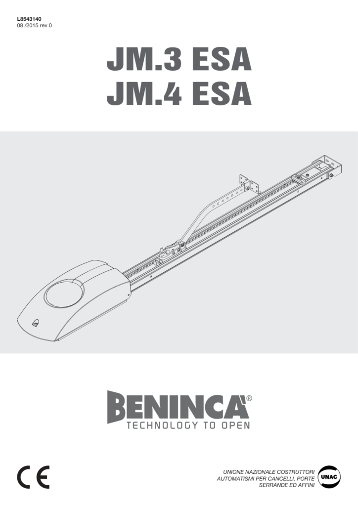 Beninca JM.4ESA Motori za segmentna vrata — prikaz 4