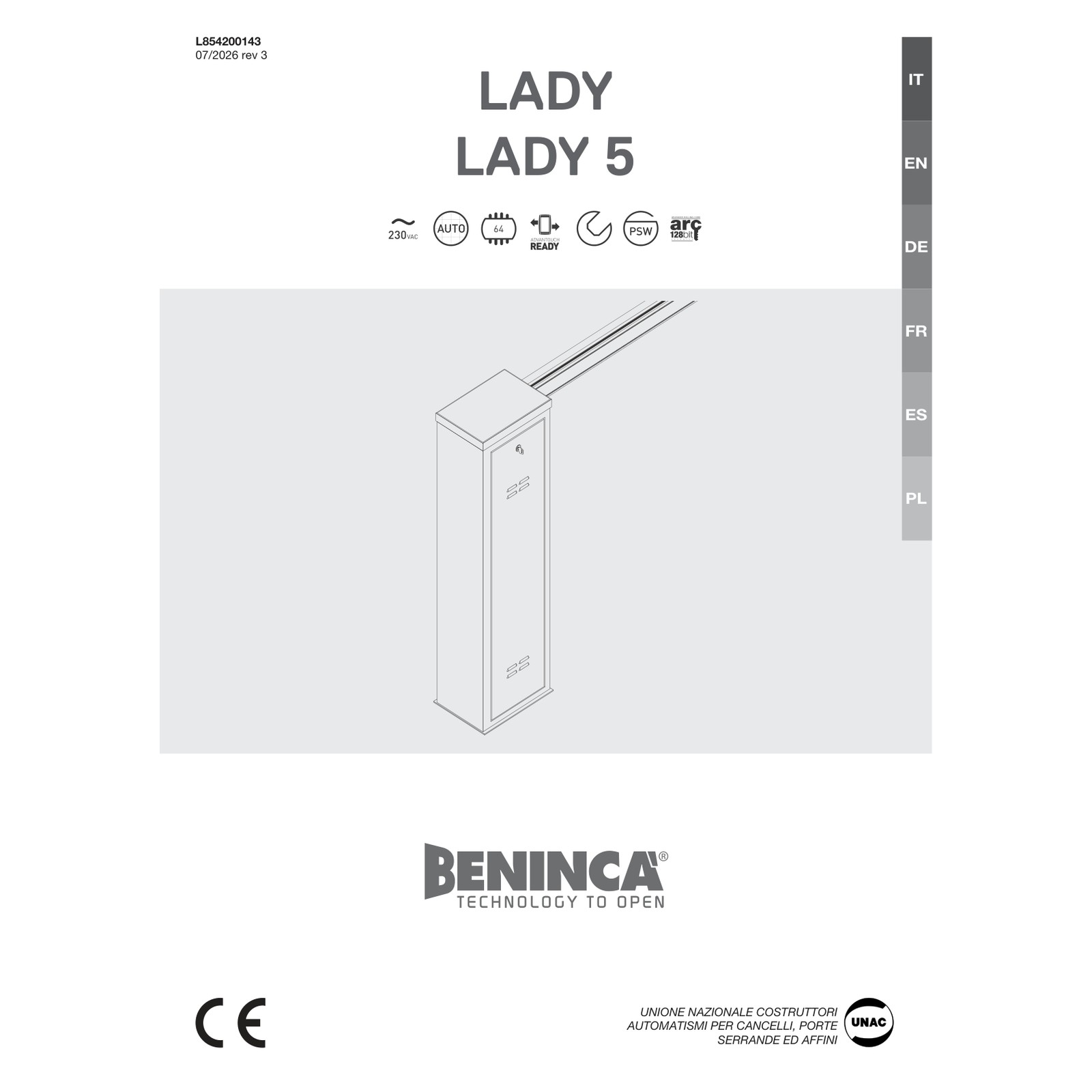 Beninca LADY5.I — automatska parking rampa