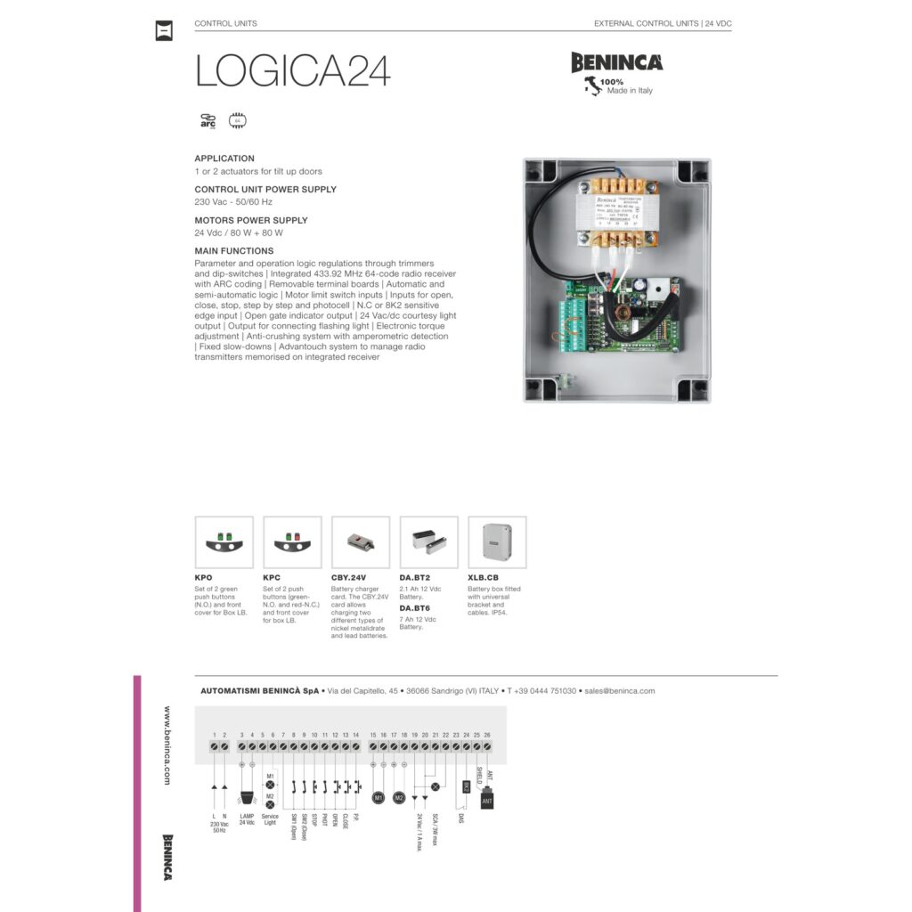 Beninca LOGICA24 Komandne centrale — prikaz 6