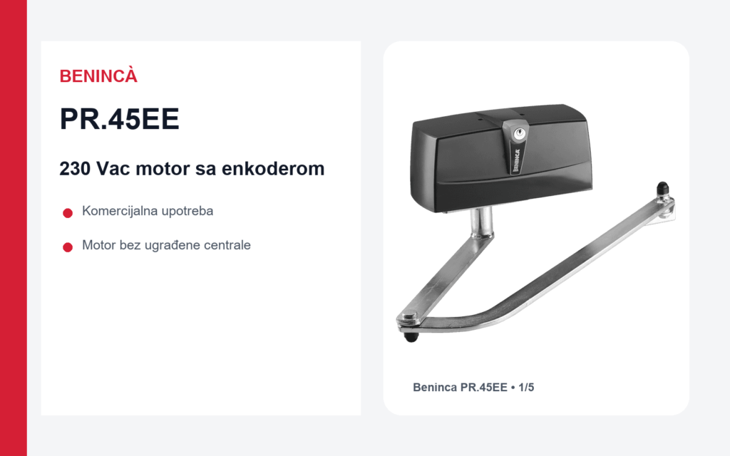Beninca PR.45EE 230 Vac motor sa enkoderom za krilnu kapiju