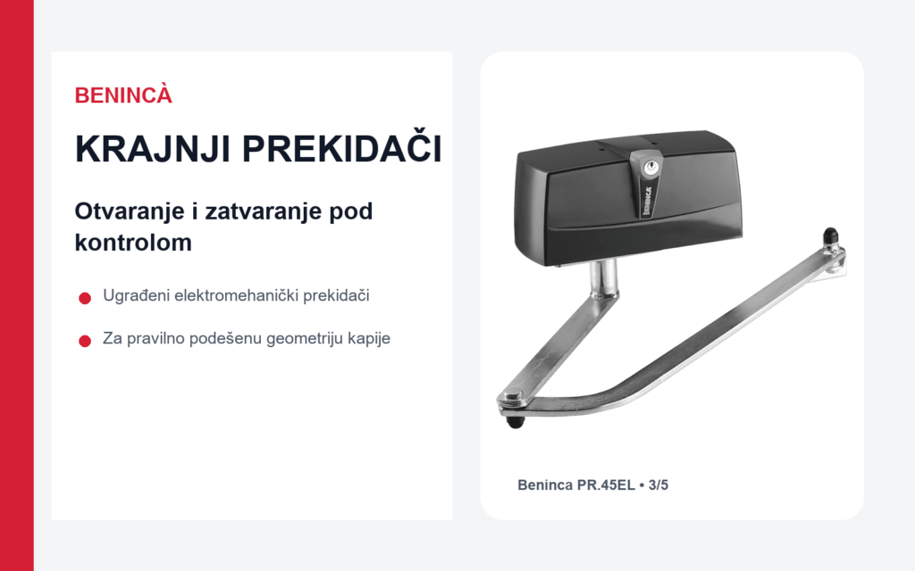 Beninca PR.45EL motor sa krajnjim prekidačima za otvaranje i zatvaranje