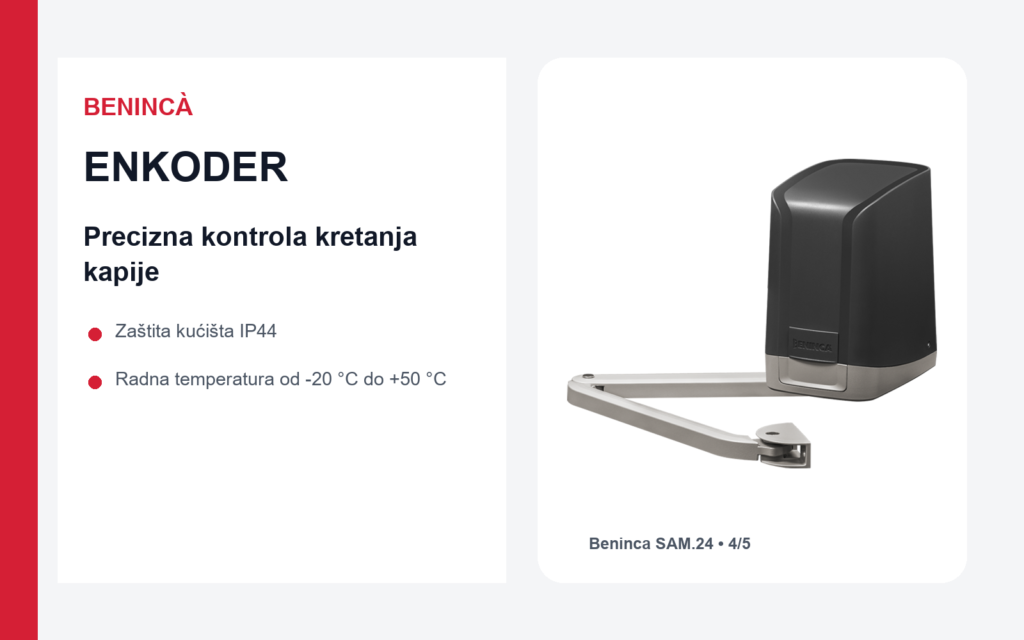 Beninca SAM.24 motor sa enkoderom i IP44 zaštitom