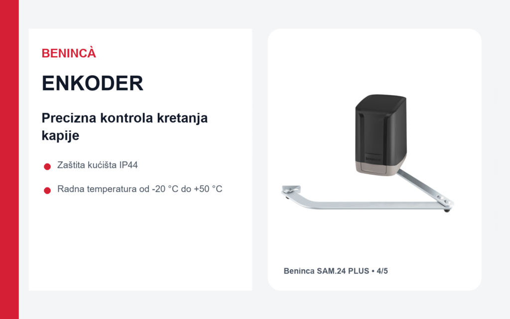 Beninca SAM.24 PLUS motor sa enkoderom i IP44 zaštitom