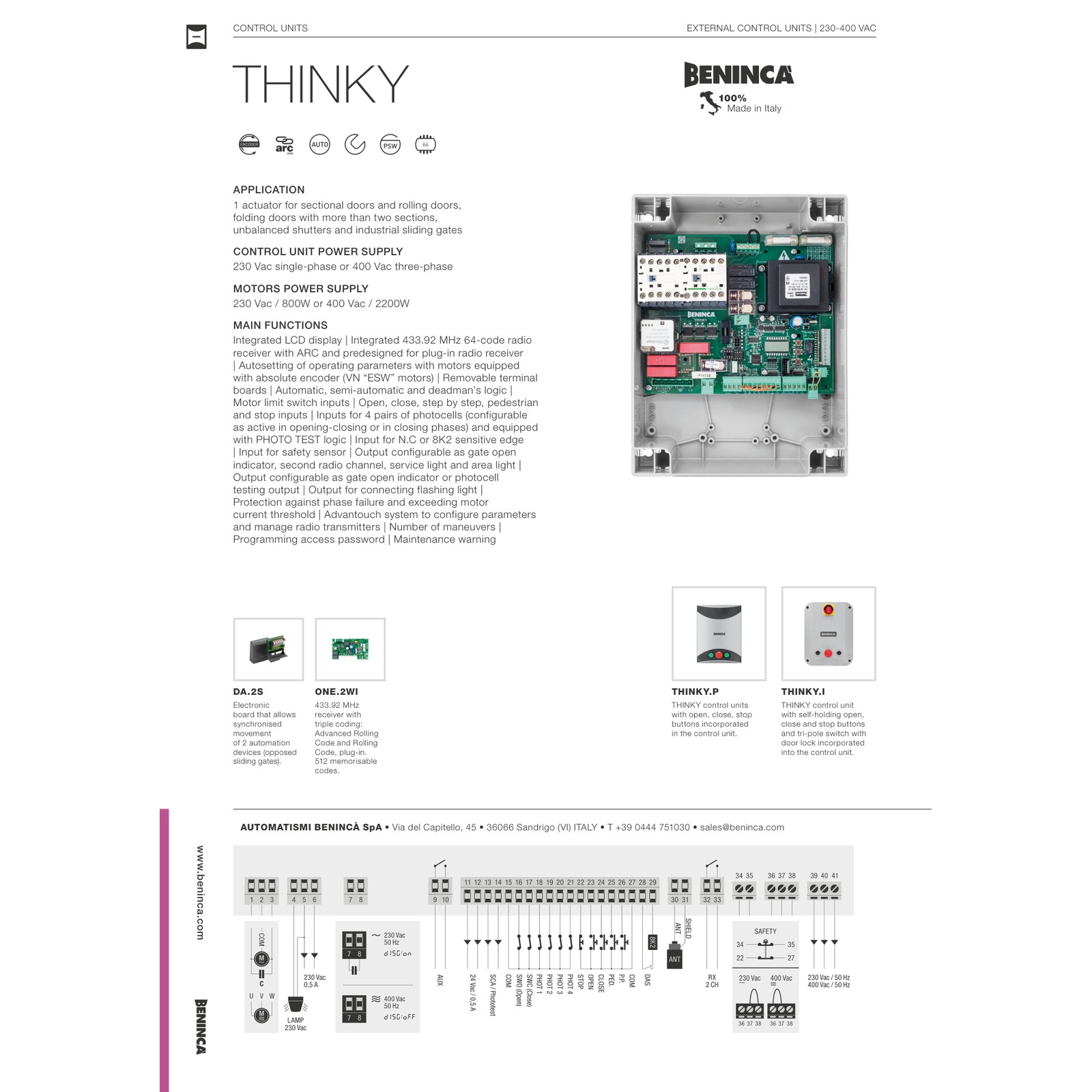 Beninca THINKY Komandne centrale — prikaz 6