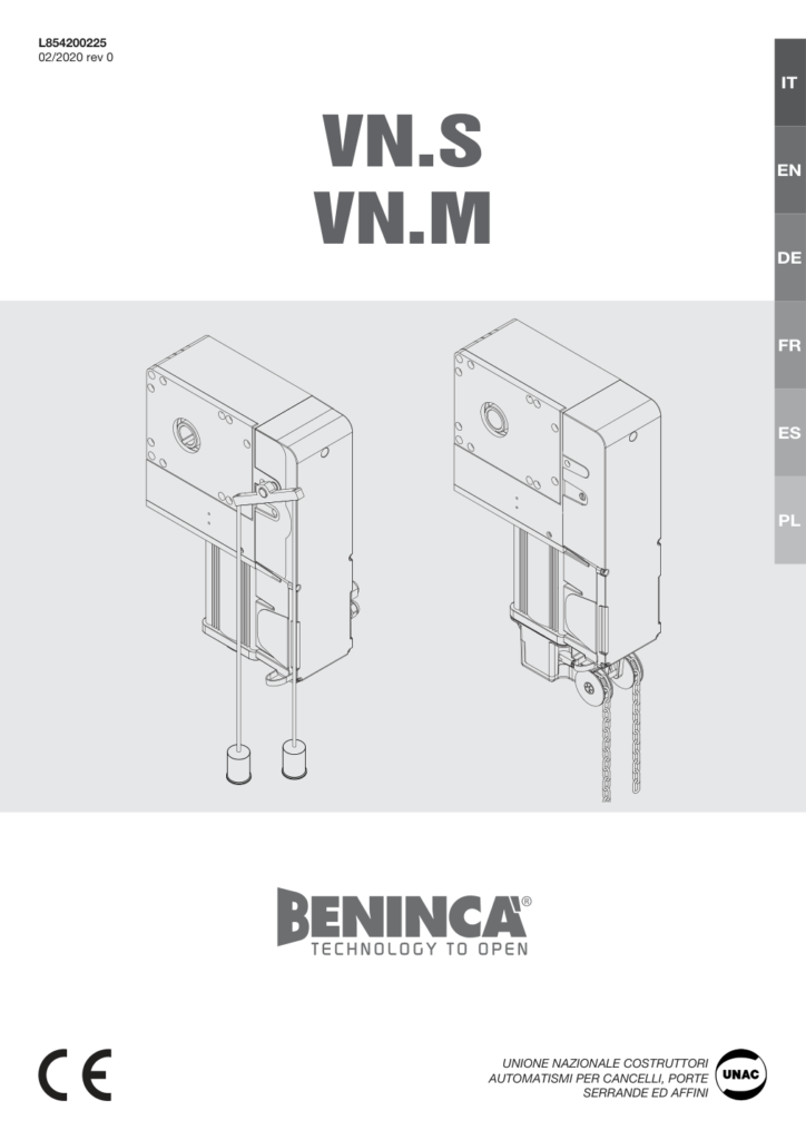 Beninca VN.M20 ESW Motori za segmentna vrata — prikaz 4