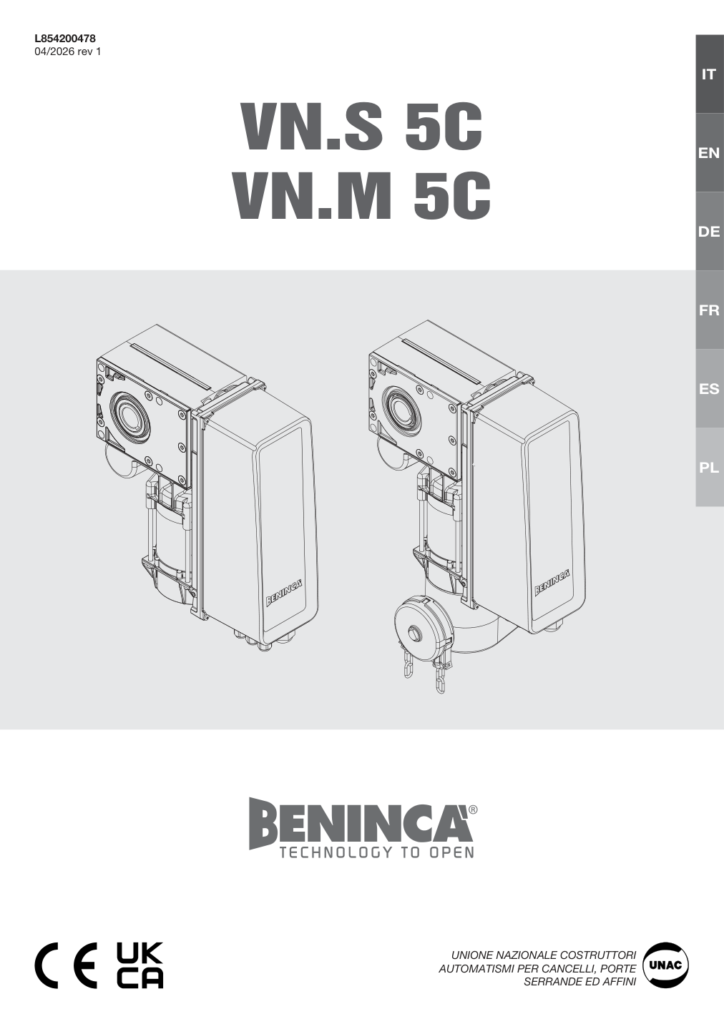 Beninca VN.M40 UP Motori za segmentna vrata — prikaz 4