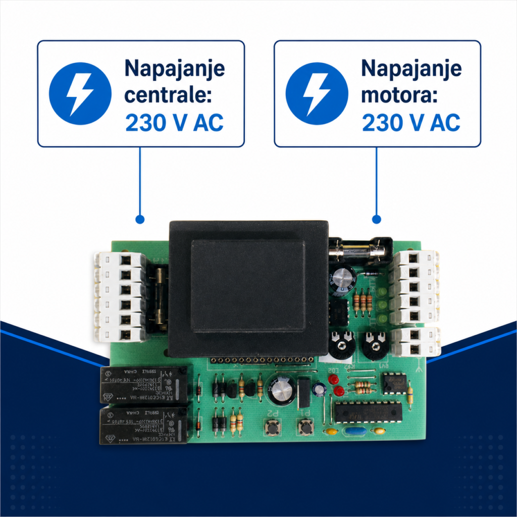 BAME EASY RID napajanje centrale i motora 230 V