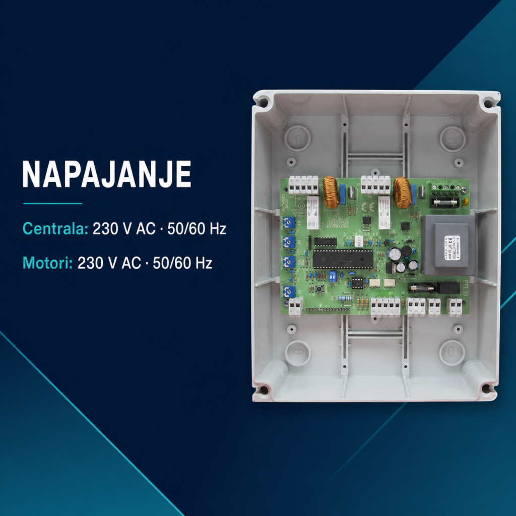 BAME EASY SIRIO napajanje centrale i motora 230 V