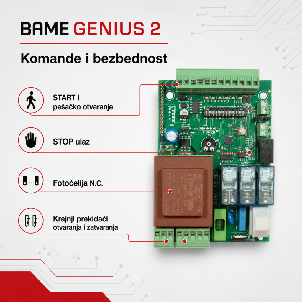 BAME GENIUS 2 STOP fotoćelije i krajnji prekidači