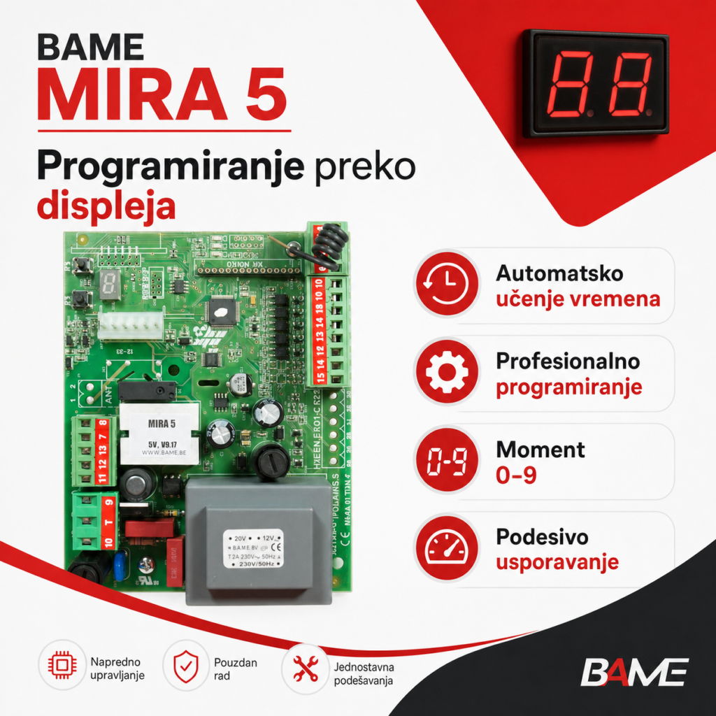 BAME MIRA 5 displej autoset i profesionalno programiranje