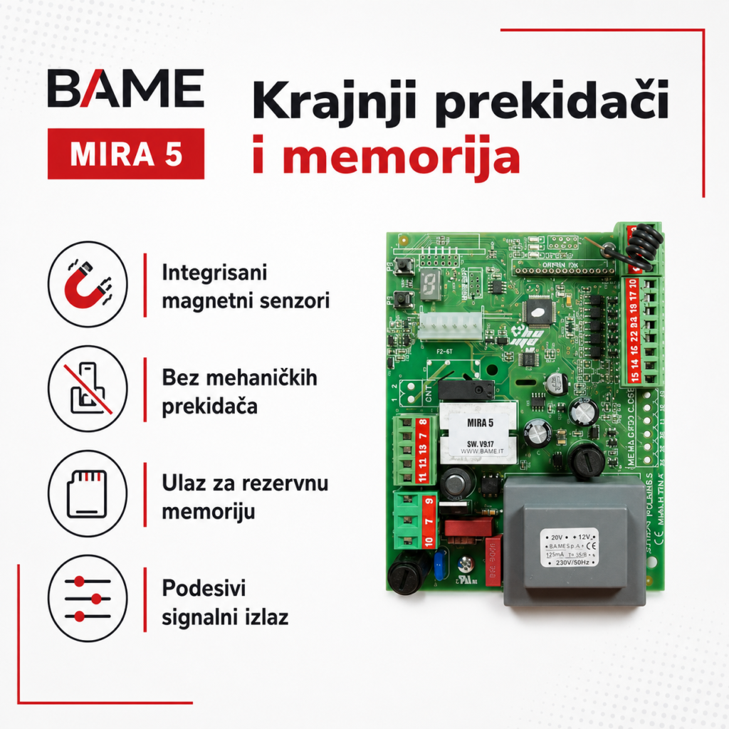 BAME MIRA 5 magnetni krajnji prekidači i memorija