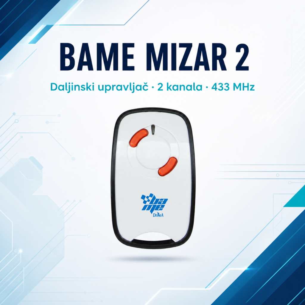 BAME MIZAR 2 dvokanalni daljinski upravljač 433 MHz