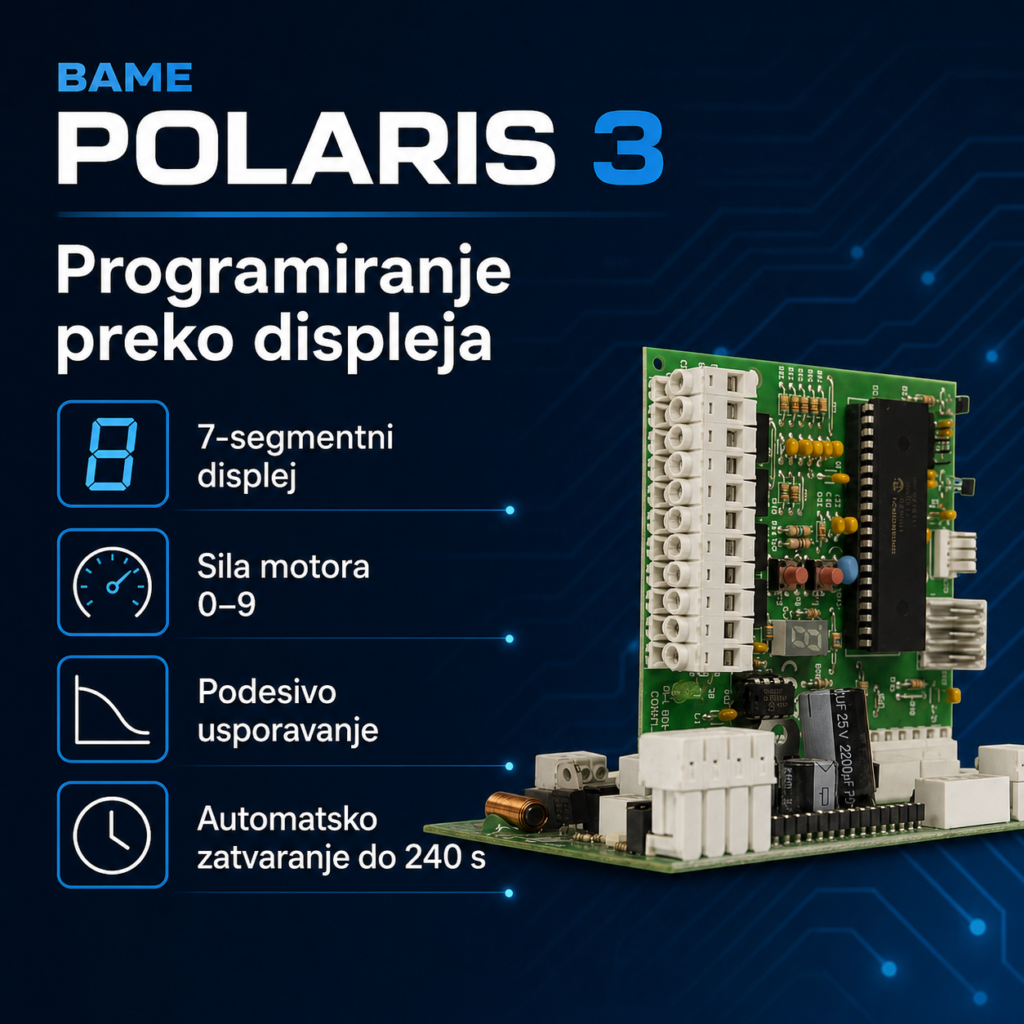 BAME POLARIS 3 programiranje preko displeja