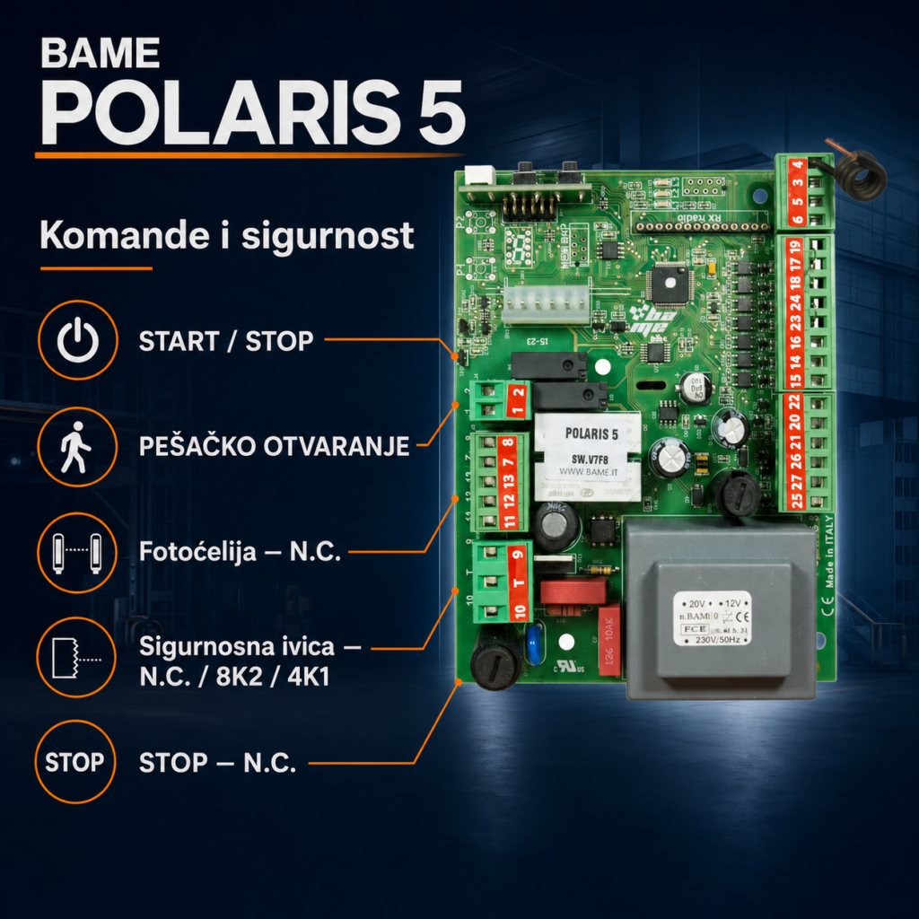 BAME POLARIS 5 komande i sigurnosni ulazi