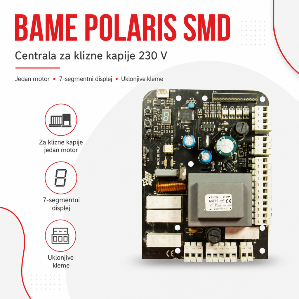 BAME POLARIS SMD centrala za klizne kapije 230 V