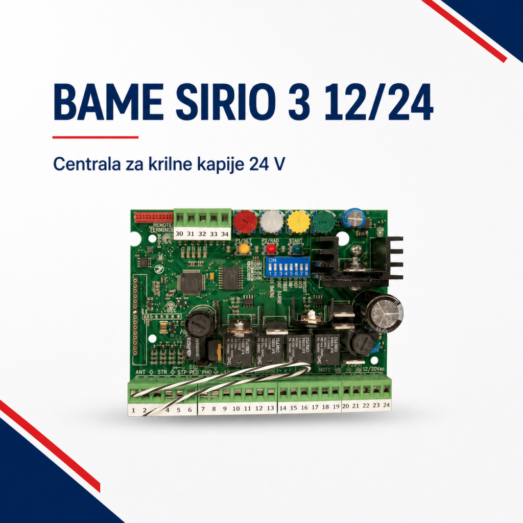 BAME SIRIO 3 12/24 centrala za jedan ili dva 12/24 V motora