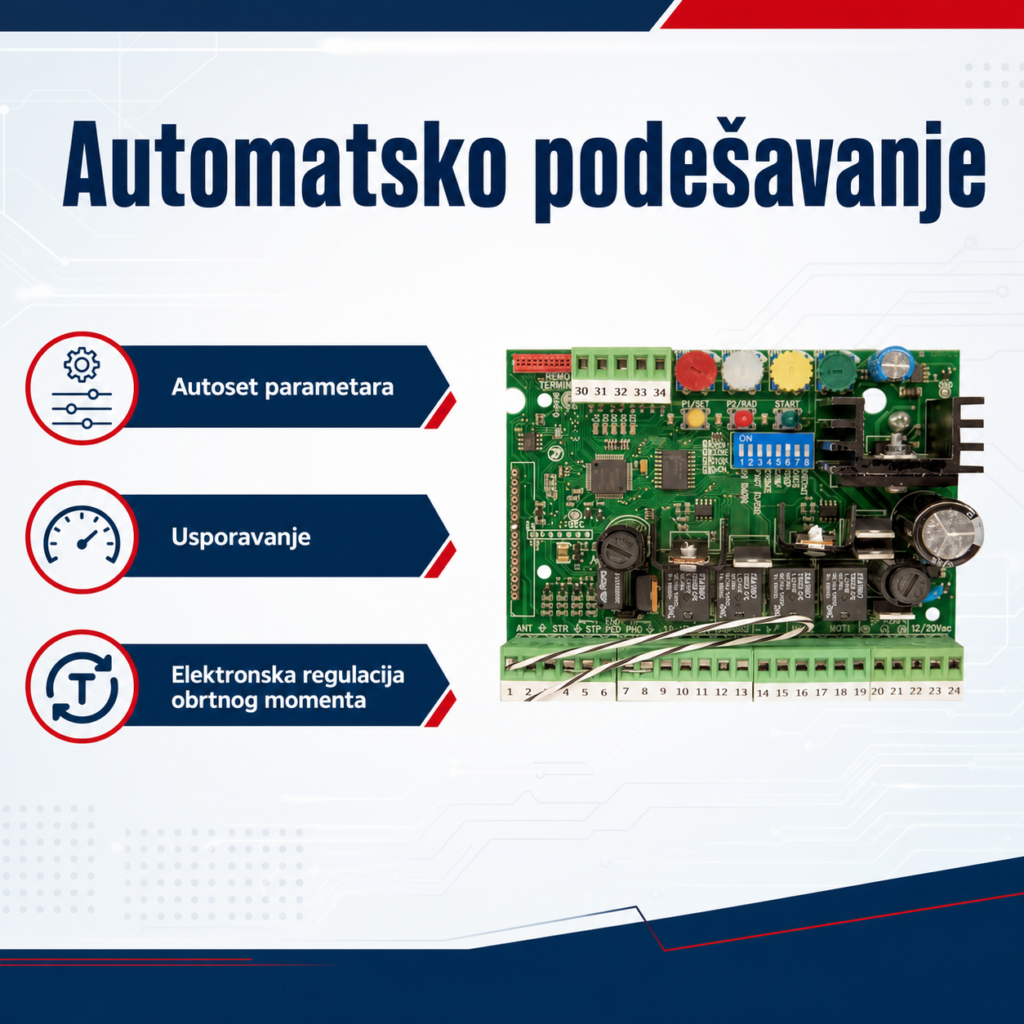 Autoset i usporavanje centrale BAME SIRIO 3 12/24