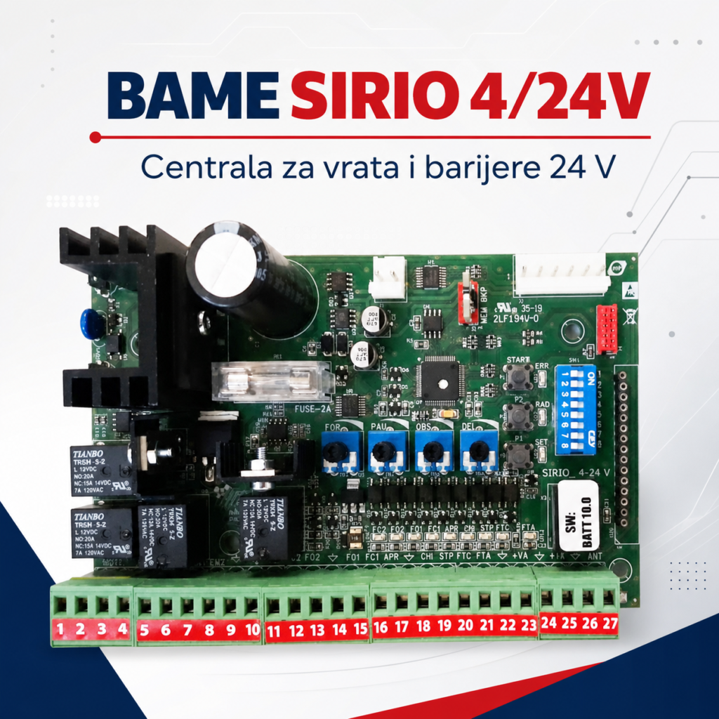 BAME SIRIO 4/24V centrala za jedan motor 24 V