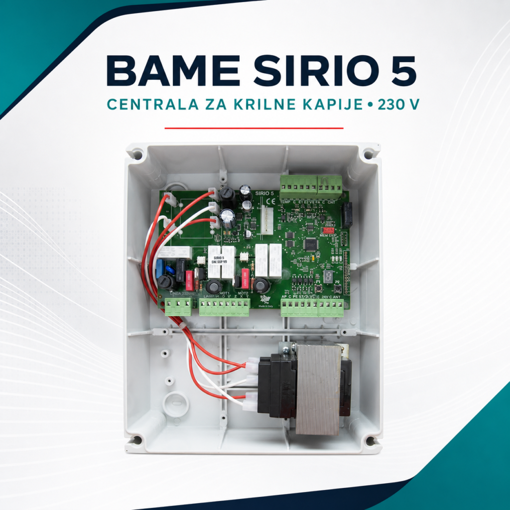 BAME SIRIO 5 centrala za krilne kapije 230 V