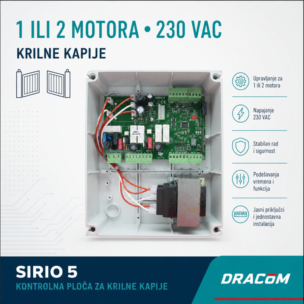 BAME SIRIO 5 za jedan ili dva motora krilne kapije