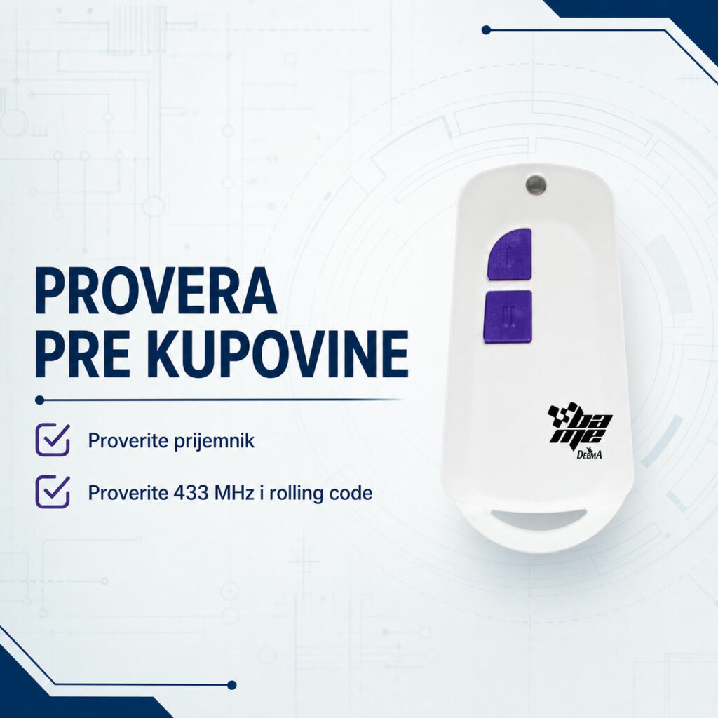 Provera kompatibilnosti BAME STYLE COPY daljinskog upravljača