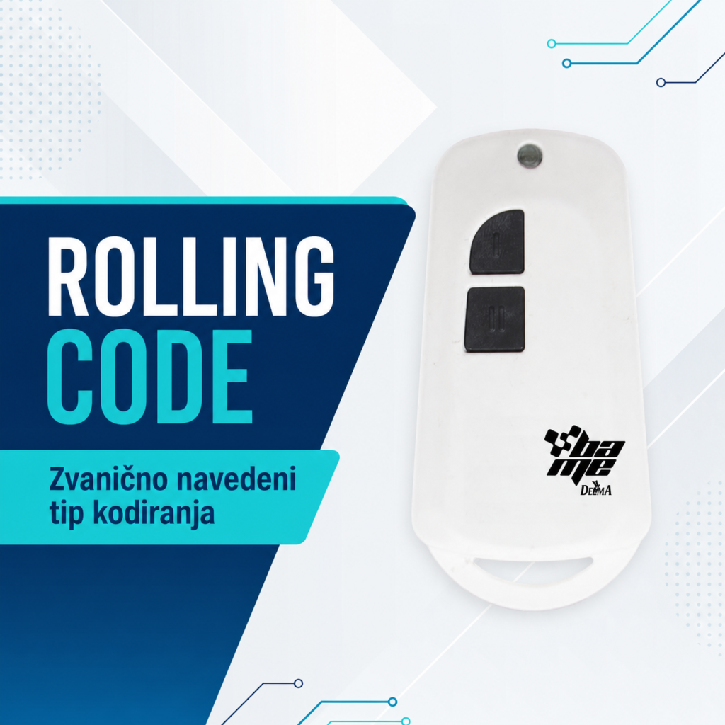 BAME STYLE daljinski upravljač sa rolling code kodiranjem