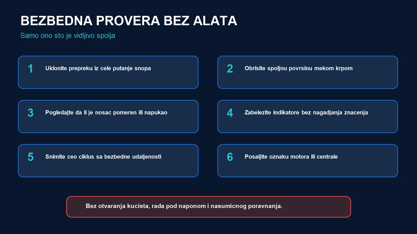 Šest bezbednih spoljašnjih provera fotoćelija automatske kapije