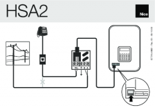 Nice HSA2 razdelnik telefonske linije sa RJ14 izlazom — zvanični prikaz uputstva