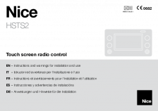 Zvanični dokumentacioni prikaz Nice HSTS2EN touchscreen interfejsa za HSCU2
