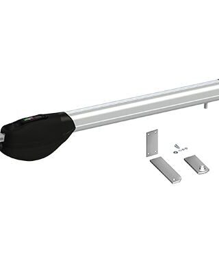 Roger BR20/400/R linearni motor za krilnu kapiju sa prikazanim montažnim delovima
