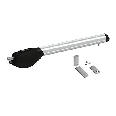 Roger BR20/400/R linearni motor za krilnu kapiju sa prikazanim montažnim delovima